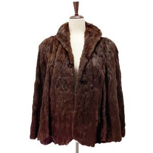 Vintage Rich Brown Fur Cape